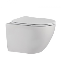 Унитаз ABBER Bequem AC1100MW подвесной белый матовый, безободковый - Gidratop.ru изображение