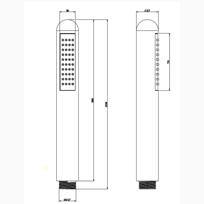 Gessi Goccia душевая лейка с защитой от известкового налёта, цвет: белый - Gidratop.ru изображение