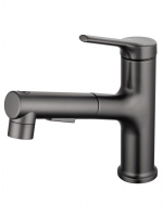 Смеситель для раковины с выдвижным изливом WONZON & WOGHAND, Темный графит (WW-A40862-BGG) - Gidratop.ru изображение