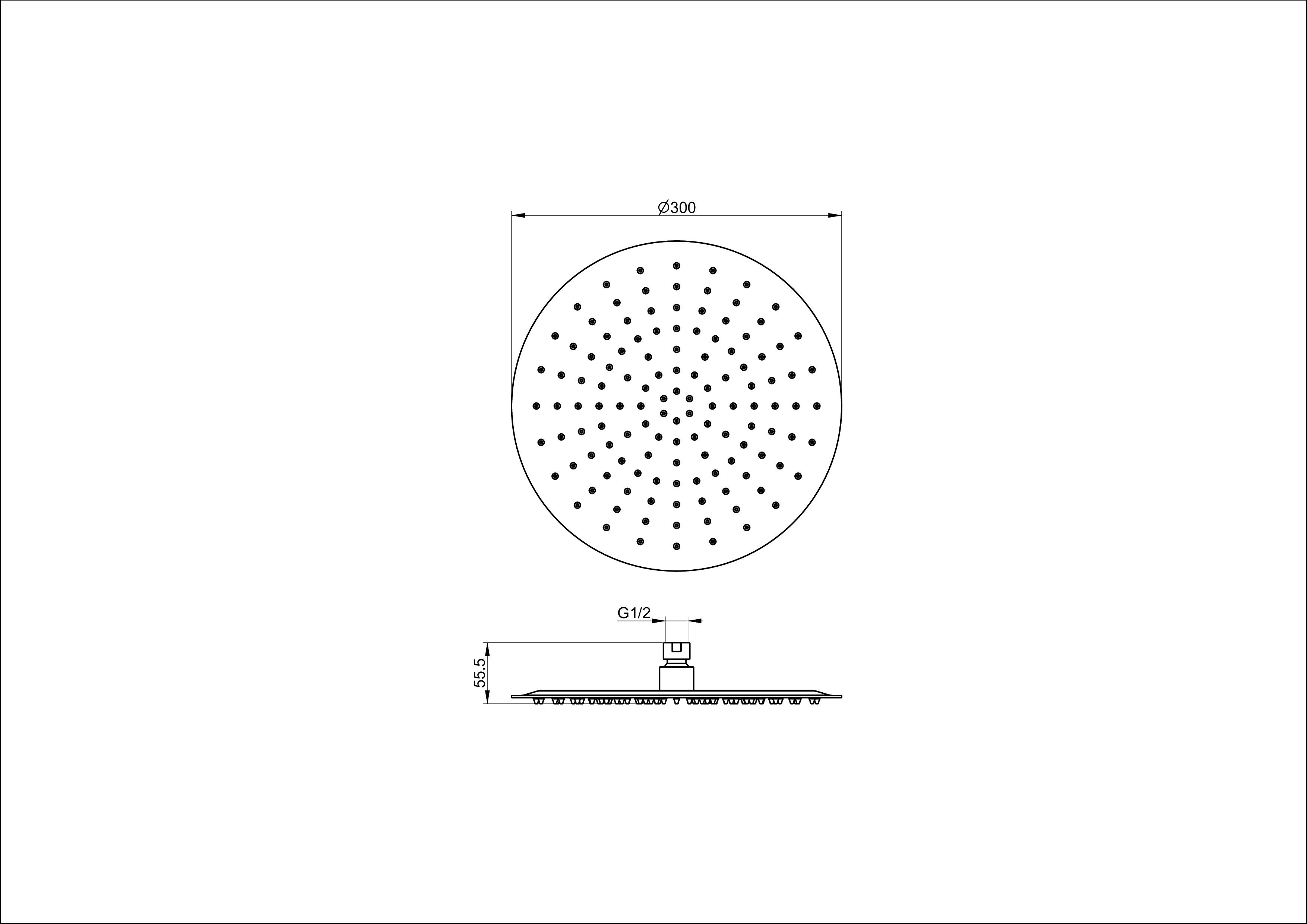 Верхний душ WONZON & WOGHAND, Темный графит (WW-88DP04-BGM) - Gidratop.ru изображение
