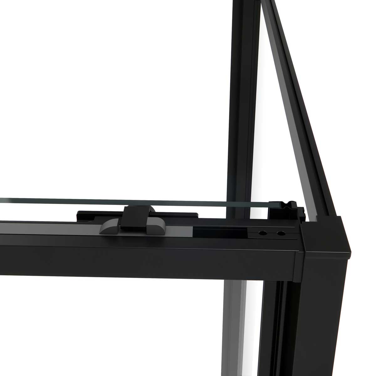 Душевой уголок Slim Soft VSR-1SS9011CLB, 1100*900, черный, стекло прозрачное - Gidratop.ru изображение