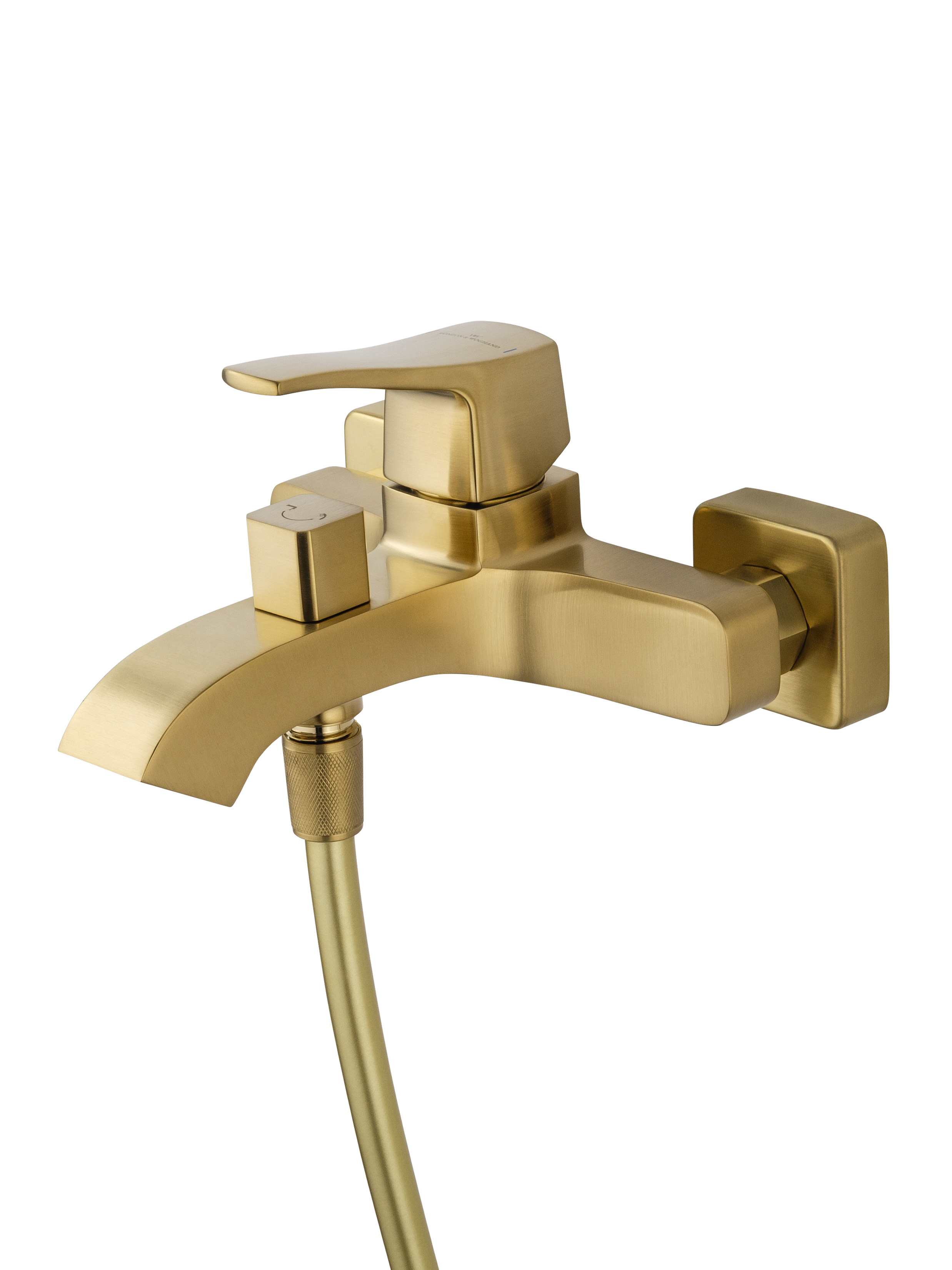 Смеситель для ванны с душем WONZON & WOGHAND FLEX, Брашированное золото (WW-88037072-BG) - Gidratop.ru изображение
