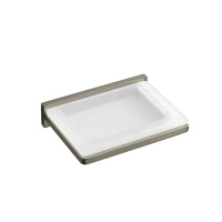 Colombo Look Мыльница подвесная, цвет: PVD нержавеющая сталь/матовое стекло - Gidratop.ru изображение