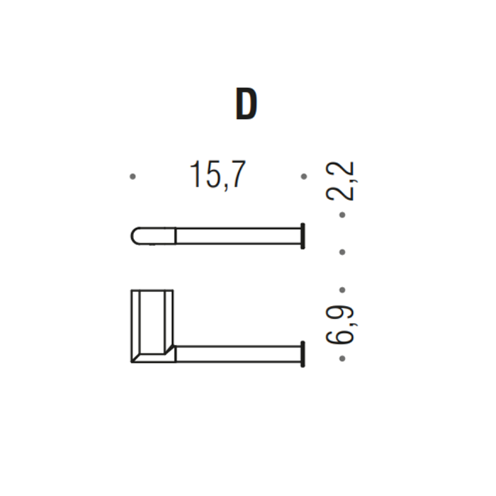 Colombo Mini Держатель т/б правый , цвет: хром - Gidratop.ru изображение