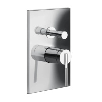 Gessi Ingranaggio встраиваемый однорычажный смеситель на 2 выхода с перекл. (внешние части), цвет: хром - Gidratop.ru изображение