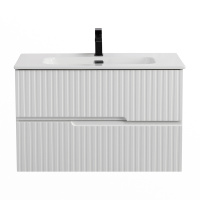DUET-N База под раковину подвесная с двумя выкатными ящиками, Bianco Lucido, 900x457x500, DUET-N-900-2C-SO-BL - Gidratop.ru изображение
