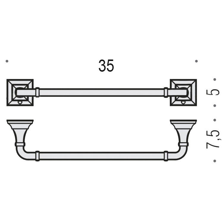 Colombo Portofino Полотенцедержатель, цвет: хром - Gidratop.ru изображение