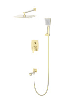 Душевая система встраиваемая WONZON & WOGHAND FLEX, Брашированное золото (WW-88939072-BG) - Gidratop.ru изображение