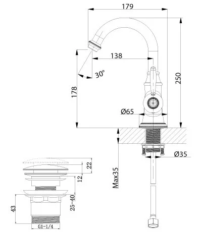 Смеситель для раковины Lemark Spark LM6707RG, розовое золото - Gidratop.ru изображение