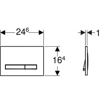 Клавиша Geberit Sigma Type 50 115.670.00.2, двойной смыв, клавиши красное золото, без панели (для заполнения материалом покупателя) - Gidratop.ru изображение