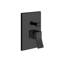 Gessi Rettangolo K встраиваемый однорычажный смеситель для душа (внешняя часть) с переключателем, цвет: черный - Gidratop.ru изображение