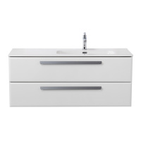 ECO-CER-N База под раковину подвесная с двумя выкатными ящиками, правосторонняя, Bianco Lucido, 1200x457x500, ECO-CER-N-1200-2C-SO-BL-R - Gidratop.ru изображение