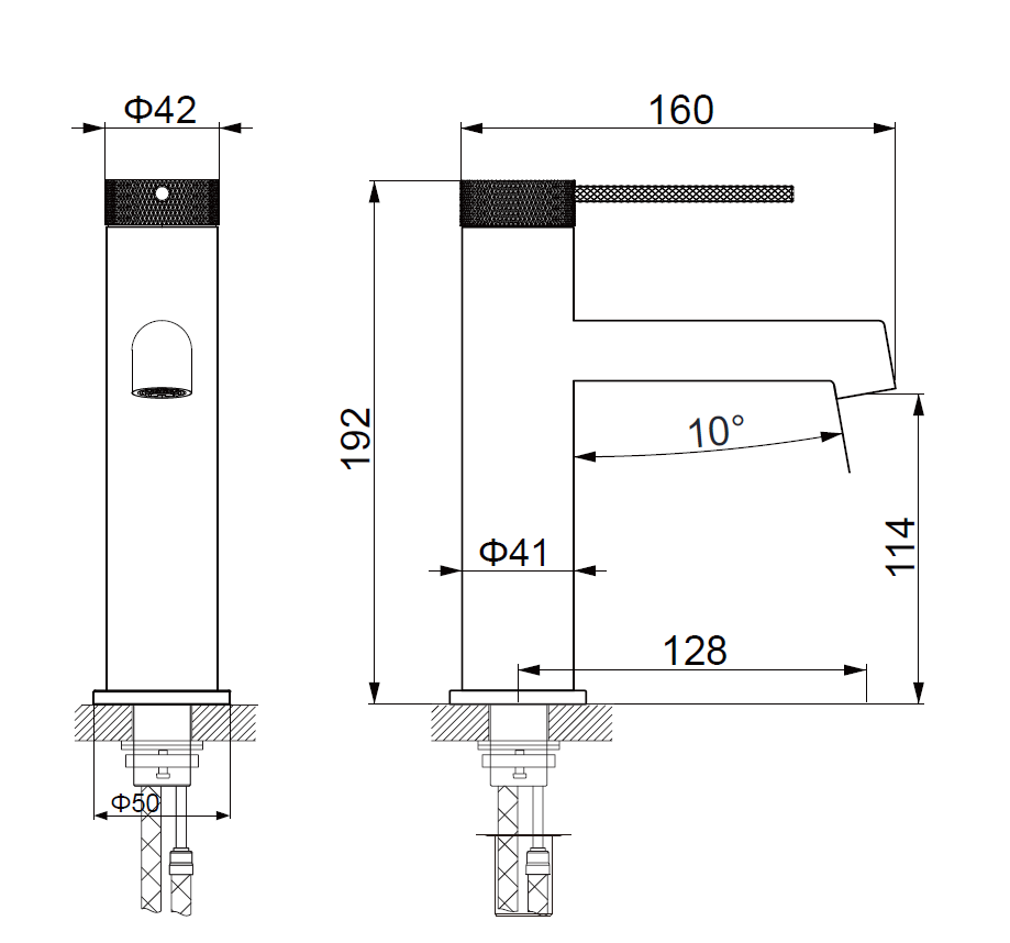 Смеситель для раковины Rim VBF-2RM1BG однорычажный, брашированное золото - Gidratop.ru изображение