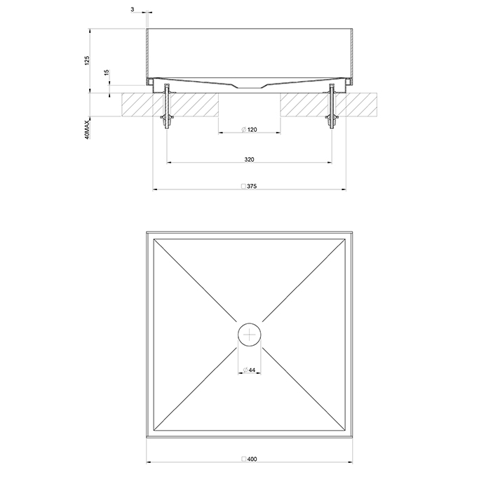 GESSI 316 раковина 400x400 мм., для установки на столешницу, без перелива, нержавеющая сталь, цвет Black Metal Brushed PVD - Gidratop.ru изображение