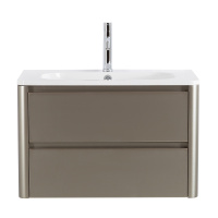 RELAX База под раковину подвесная с двумя выкатными ящиками, сатин, 796x478x500, RELAX-800-2C-SO-SAT-P - Gidratop.ru изображение