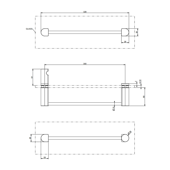 GESSI Rilievo полотенцедержатель, 30 см, цвет: nero XL - Gidratop.ru изображение