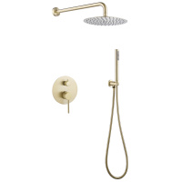 Душевая система ABBER Emotion AF8818G скрытого монтажа без излива, золото матовое - Gidratop.ru изображение