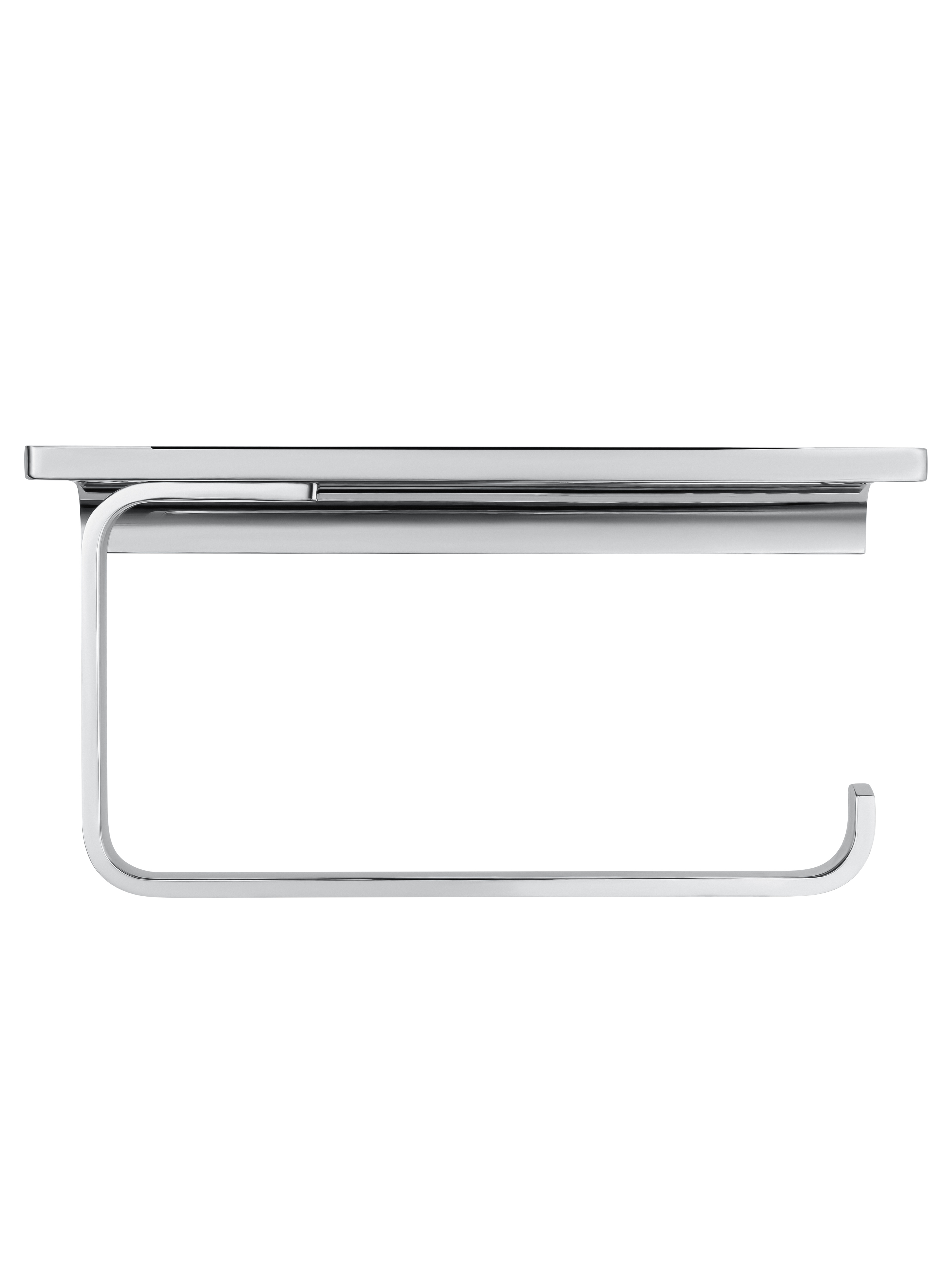 Держатель для туалетной бумаги с полкой WONZON & WOGHAND ECLIPSE, Хром (WW-9126-CR) - Gidratop.ru изображение