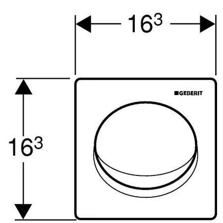 Клавиша Geberit Samba 115.819.21.1 хром, смыв/стоп - Gidratop.ru изображение