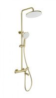 Душевая система с термостатом WONZON & WOGHAND T-1000, Брашированное золото (WW-B3057-A- BG) - Gidratop.ru изображение