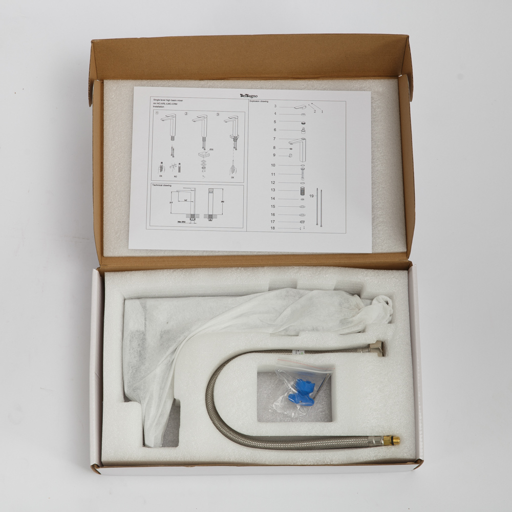 ARLIE Смеситель для накладных раковины, без донного клапана, хром ARL-LMC-CRM - Gidratop.ru изображение