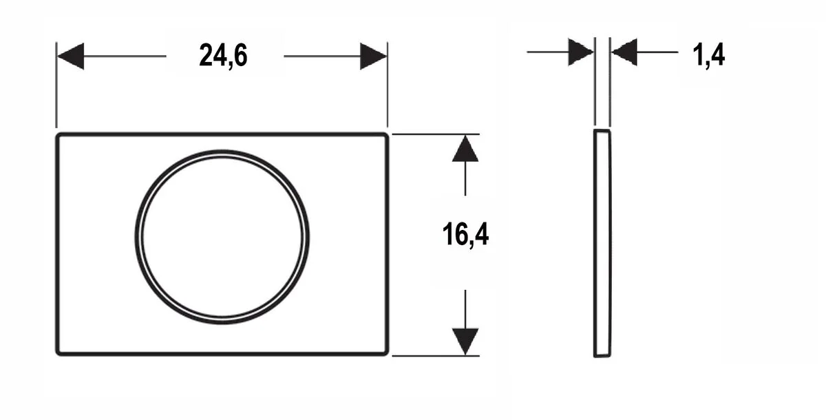 Клавиша Geberit Sigma Type 10, 115.758.JQ.5, смыв-стоп, с легкоочищаемой поверхностью, лакированный матовый хром/глянцевый хром - Gidratop.ru изображение