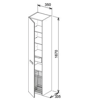 Шкаф-пенал высокий Keuco Royal Universe - Gidratop.ru изображение