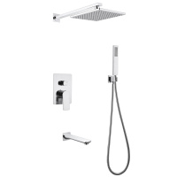 Душевая система ABBER Weiss Insel AF8017 скрытого монтажа с изливом, хром - Gidratop.ru изображение