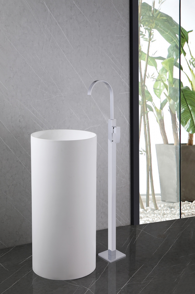 Смеситель ABBER Wasserfall AF8640 напольный для раковины, хром - Gidratop.ru изображение