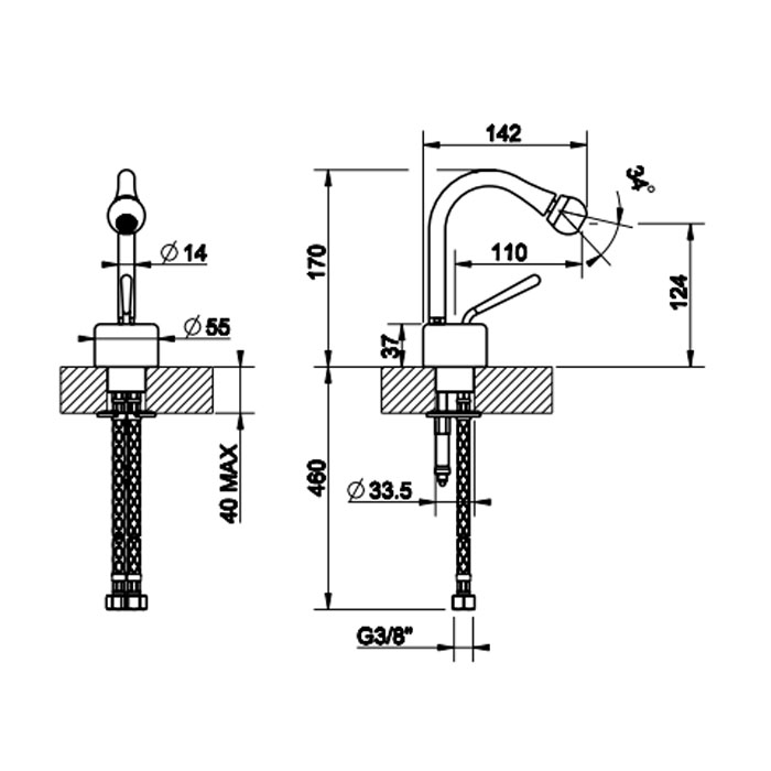 Gessi Goccia смеситель для биде на 1 отверстие, цвет: белый - Gidratop.ru изображение