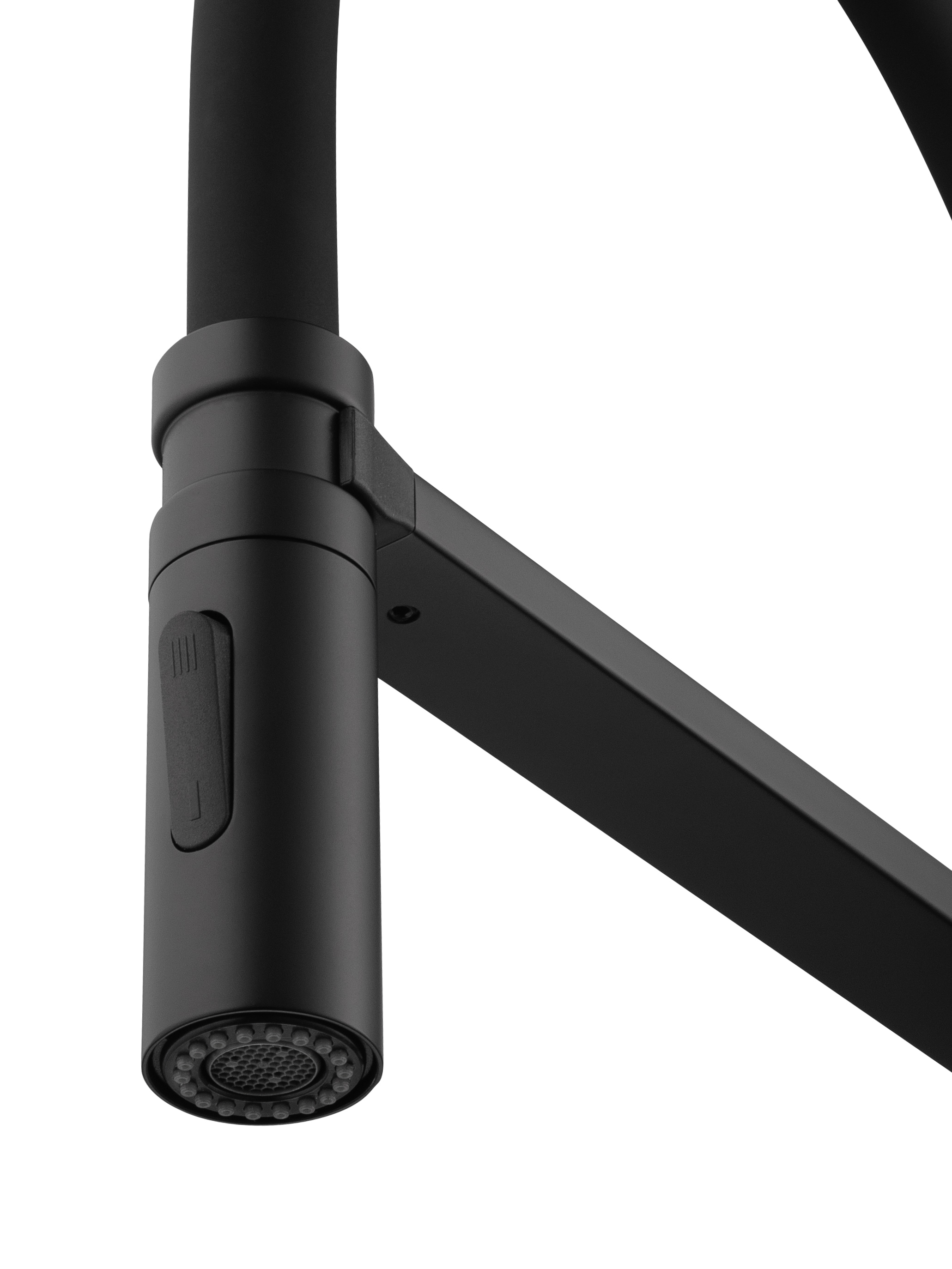 Смеситель для кухни с гибким изливом WONZON & WOGHAND, Черный матовый (WW-88438003-MB) - Gidratop.ru изображение