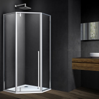 Душевой уголок Penta VSP-3P900CL, 900*900, хром, стекло прозрачное - Gidratop.ru изображение