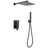 Душевая система ABBER Daheim AF8219B скрытого монтажа без излива, черная матовая - Gidratop.ru изображение