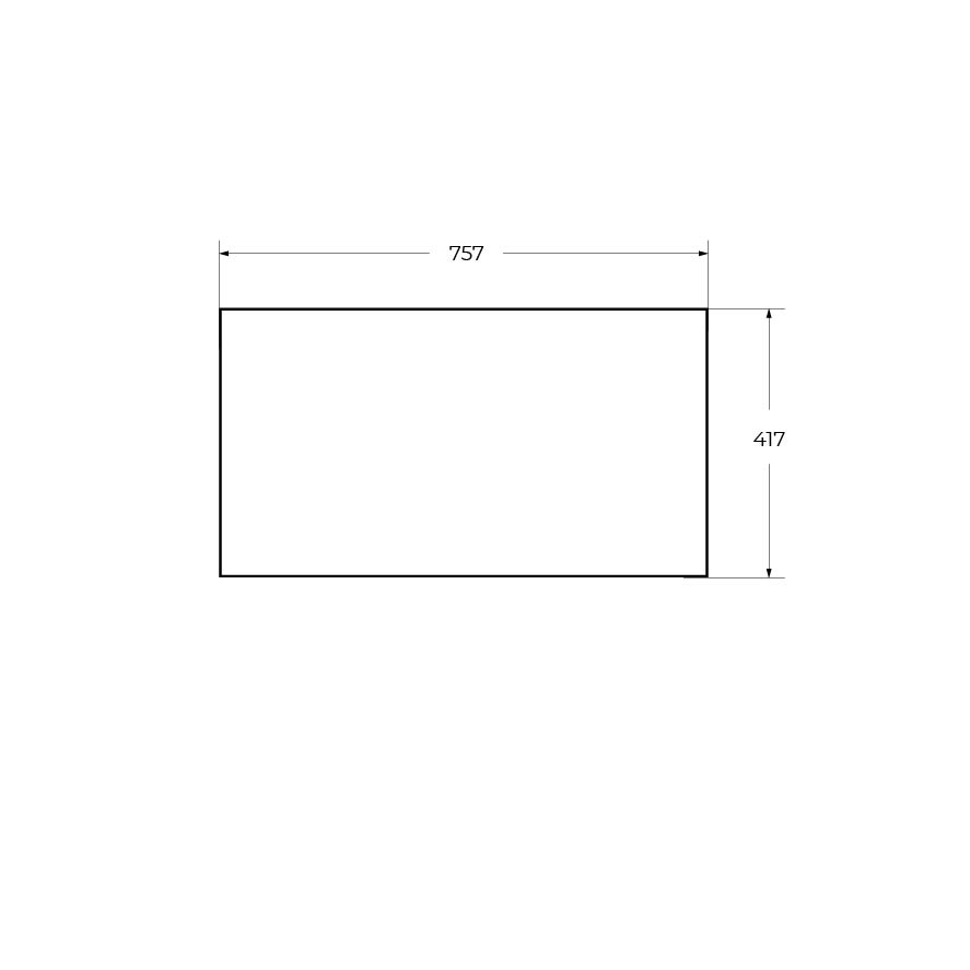 CADRO Вставка в дно металлического каркаса под раковину, Bianco, 757x417, CADRO-80-MENS-BIANCO - Gidratop.ru изображение