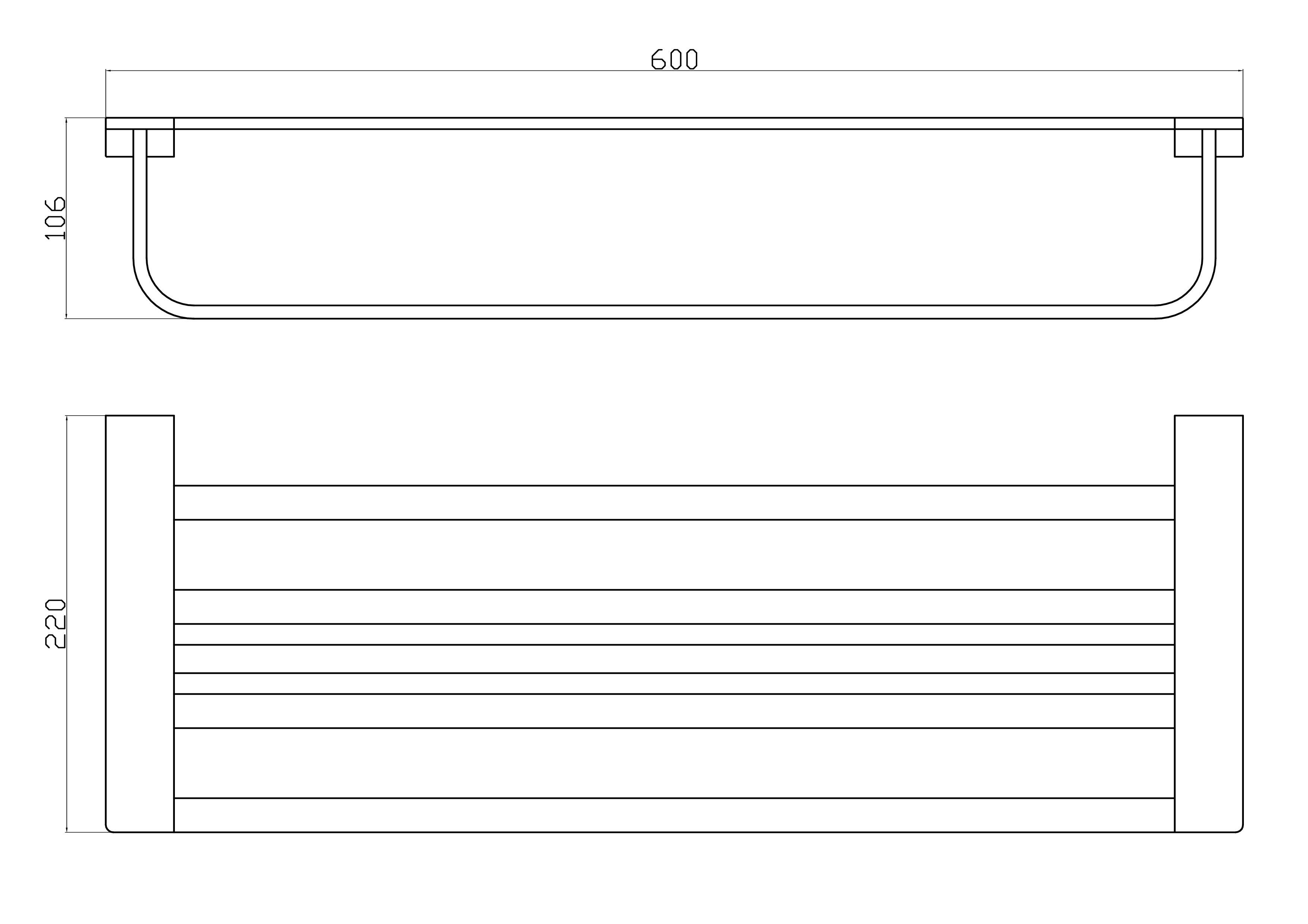 Полотенцедержатель с полкой WONZON & WOGHAND ECLIPSE, Черный (WW-9181-BL) - Gidratop.ru изображение