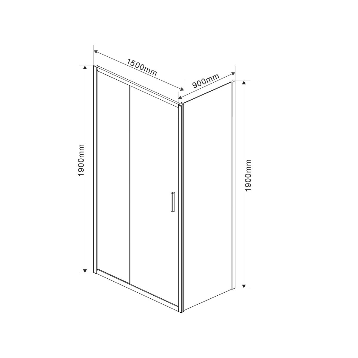 Душевой уголок Garda VSR-1G9015CLG, 1500*900, брашированное золото, стекло прозрачное - Gidratop.ru изображение
