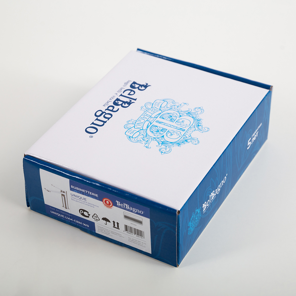 UNIQUE Смеситель для раковины без донного клапана, хром UNIQUE-LVM-CRM-W0 - Gidratop.ru изображение