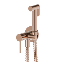 Newform Idroscopini Смеситель с гигиеническим душем, держатель, шланг 120 см, наружная часть (для 31093) цвет: PVD Br. Copper Bronze - Gidratop.ru изображение