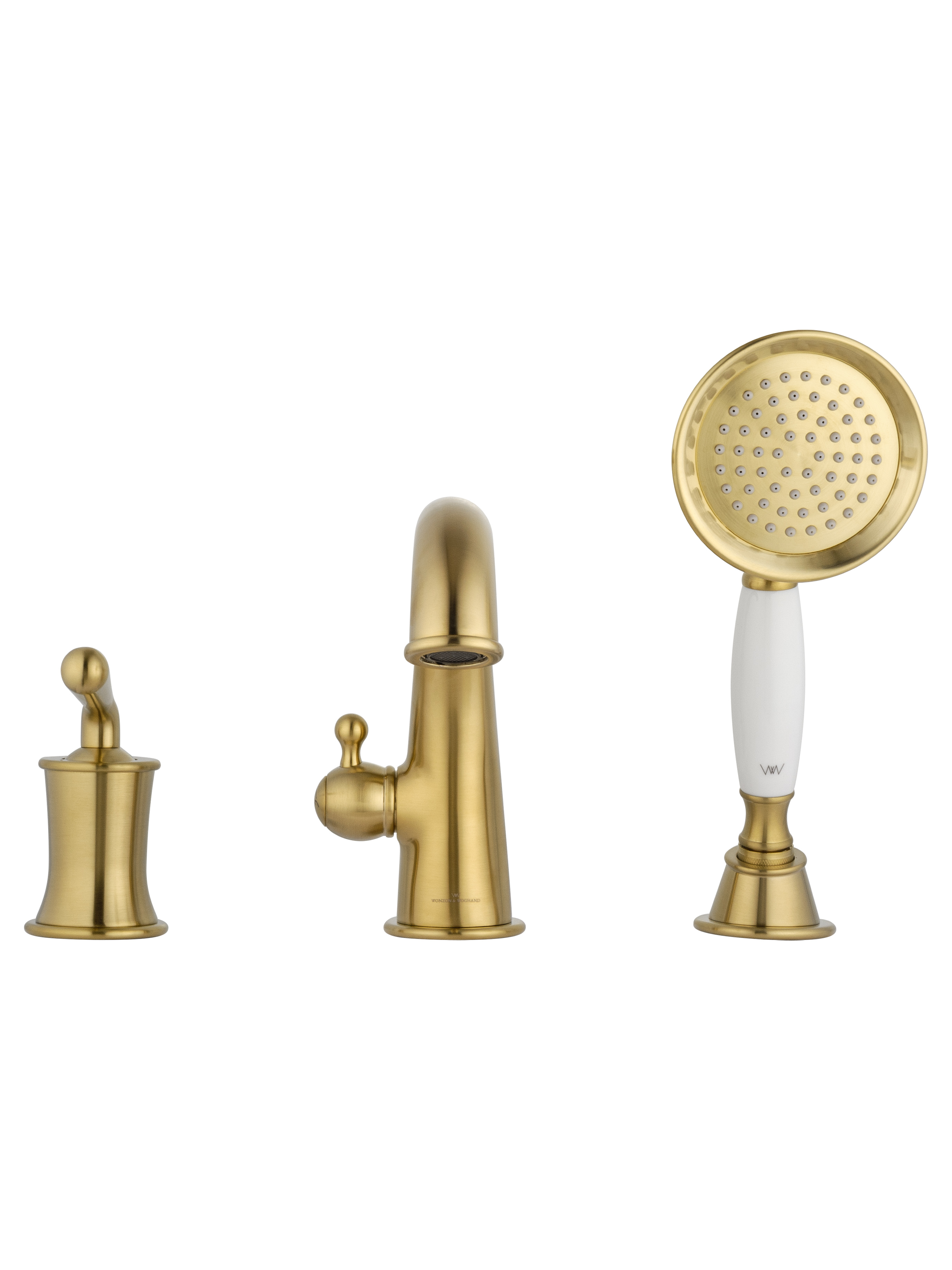Смеситель на борт ванны WONZON & WOGHAND STEAM, Брашированное золото (WW-88659008-BG) - Gidratop.ru изображение