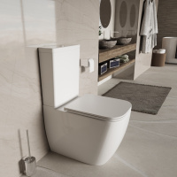 Унитаз-компакт Tornado Bien VT2-51T, белый, ультратонкое сиденье soft-close, P-trap - Gidratop.ru изображение