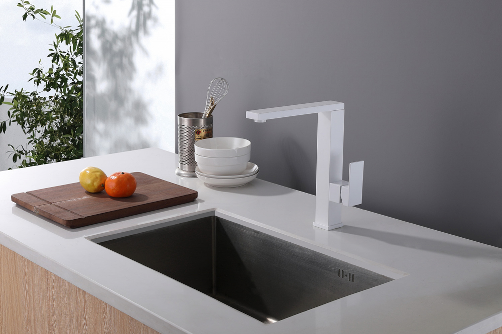 Смеситель ABBER Daheim AF8214W для кухни, белый - Gidratop.ru изображение