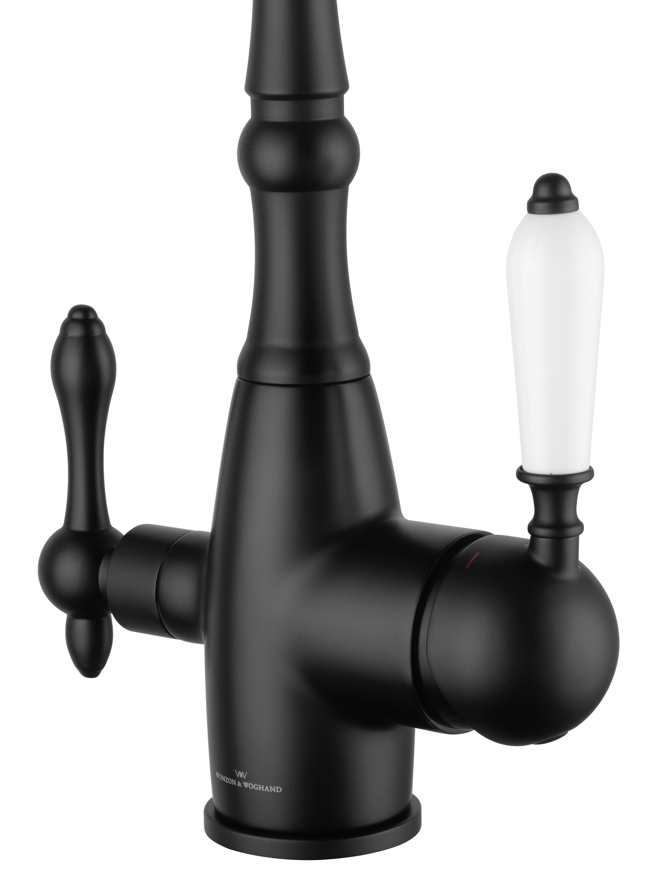 Смеситель для кухни c подключением фильтра WONZON & WOGHAND, Черный матовый (WW-88458006-MB) - Gidratop.ru изображение