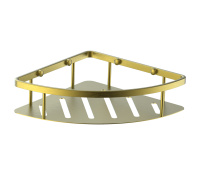 Полка для ванной угловая WONZON & WOGHAND, Брашированное золото (WW-4132-BG) - Gidratop.ru изображение