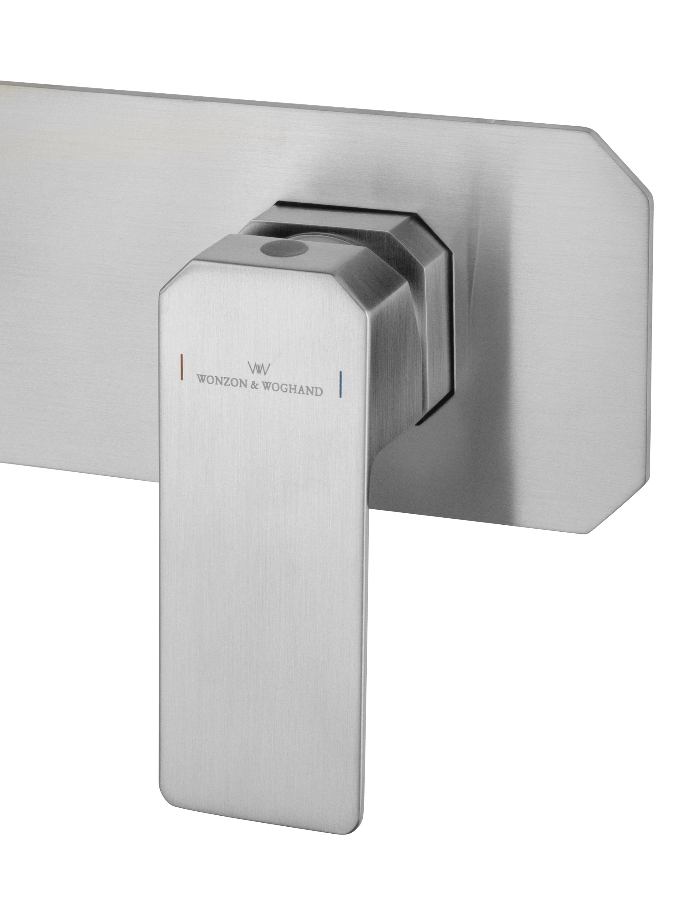 Смеситель для раковины встраиваемый WONZON & WOGHAND DIAMOND, Брашированный никель (WW-88869011-BN) - Gidratop.ru изображение