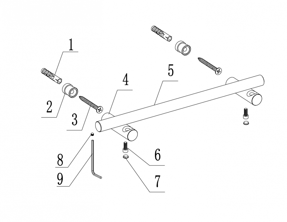 Полотенцедержатель ABBER Osten 316 AA1853BST сталь брашированная - Gidratop.ru изображение