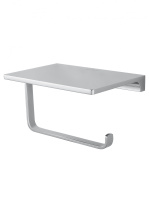 Держатель для туалетной бумаги с полкой WONZON & WOGHAND ECLIPSE, Хром (WW-9126-CR) - Gidratop.ru изображение