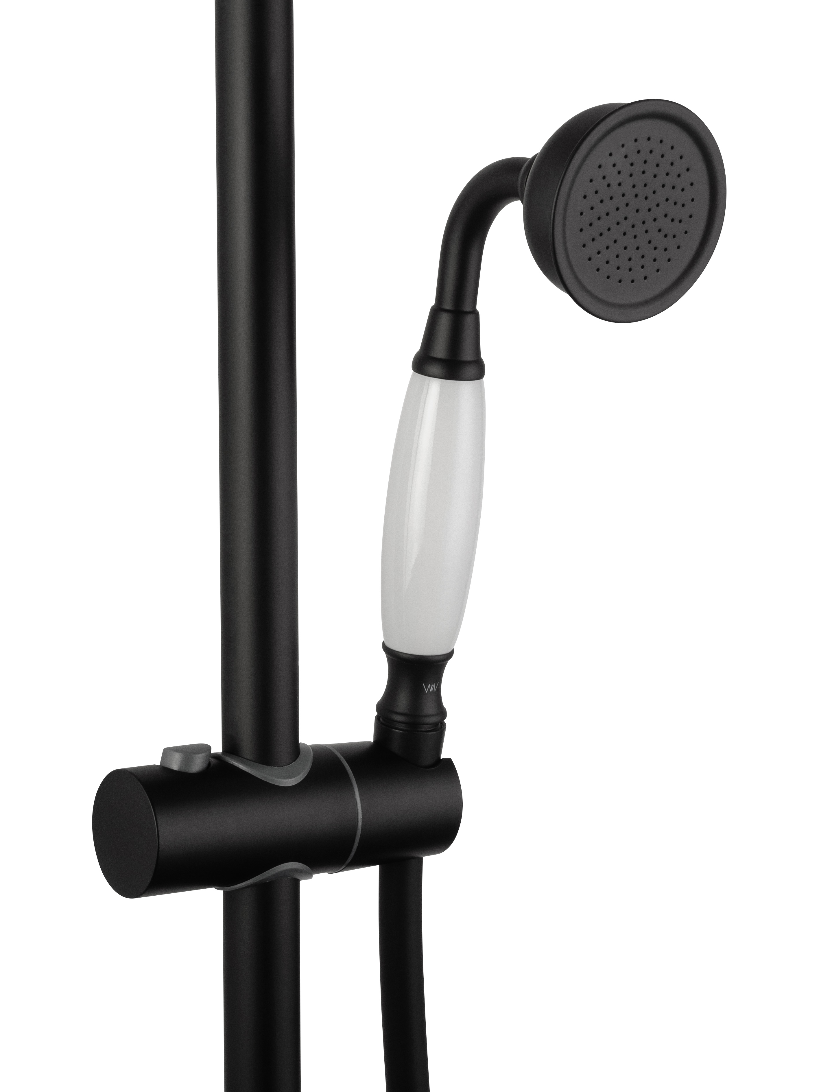 Душевая система с термостатом WONZON & WOGHAND RETRO, Черный матовый (WW-B3041-MB) - Gidratop.ru изображение