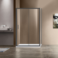 Душевой уголок Garda VSR-1G9011CLGM, 1100*900, вороненая сталь, стекло прозрачное - Gidratop.ru изображение