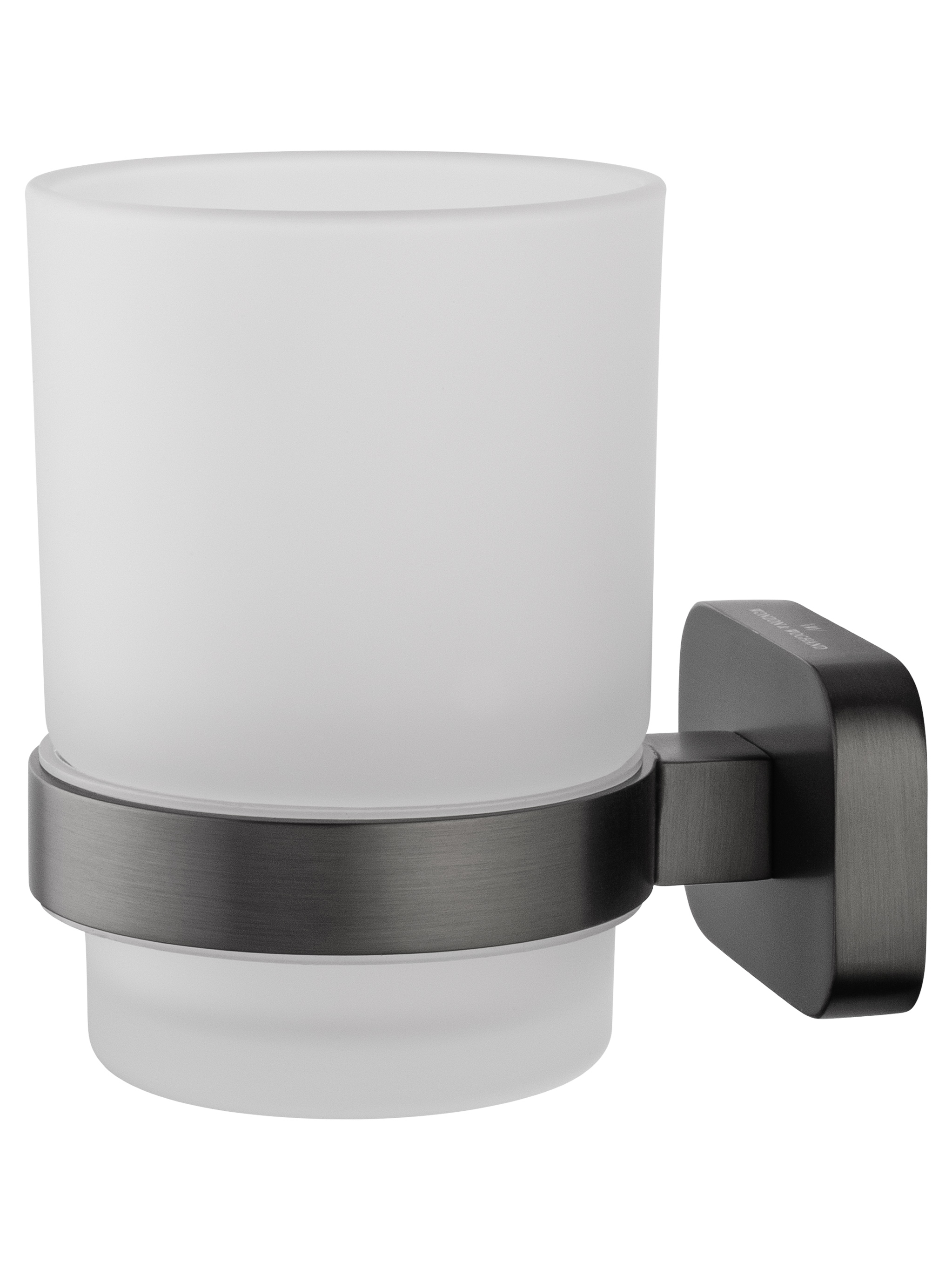 Стакан для зубных щеток с держателем WONZON & WOGHAND GRAFFITY, Темный графит (WW-9321-BGM) - Gidratop.ru изображение