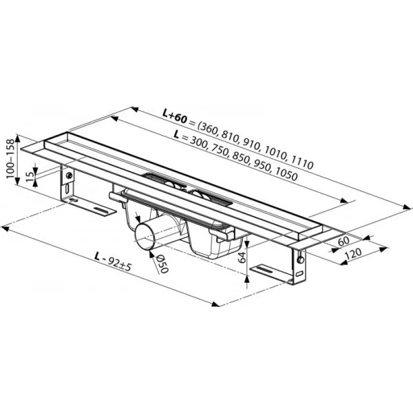Душевой канал Ravak OZ 10°, 85 см, X01576 - Gidratop.ru изображение